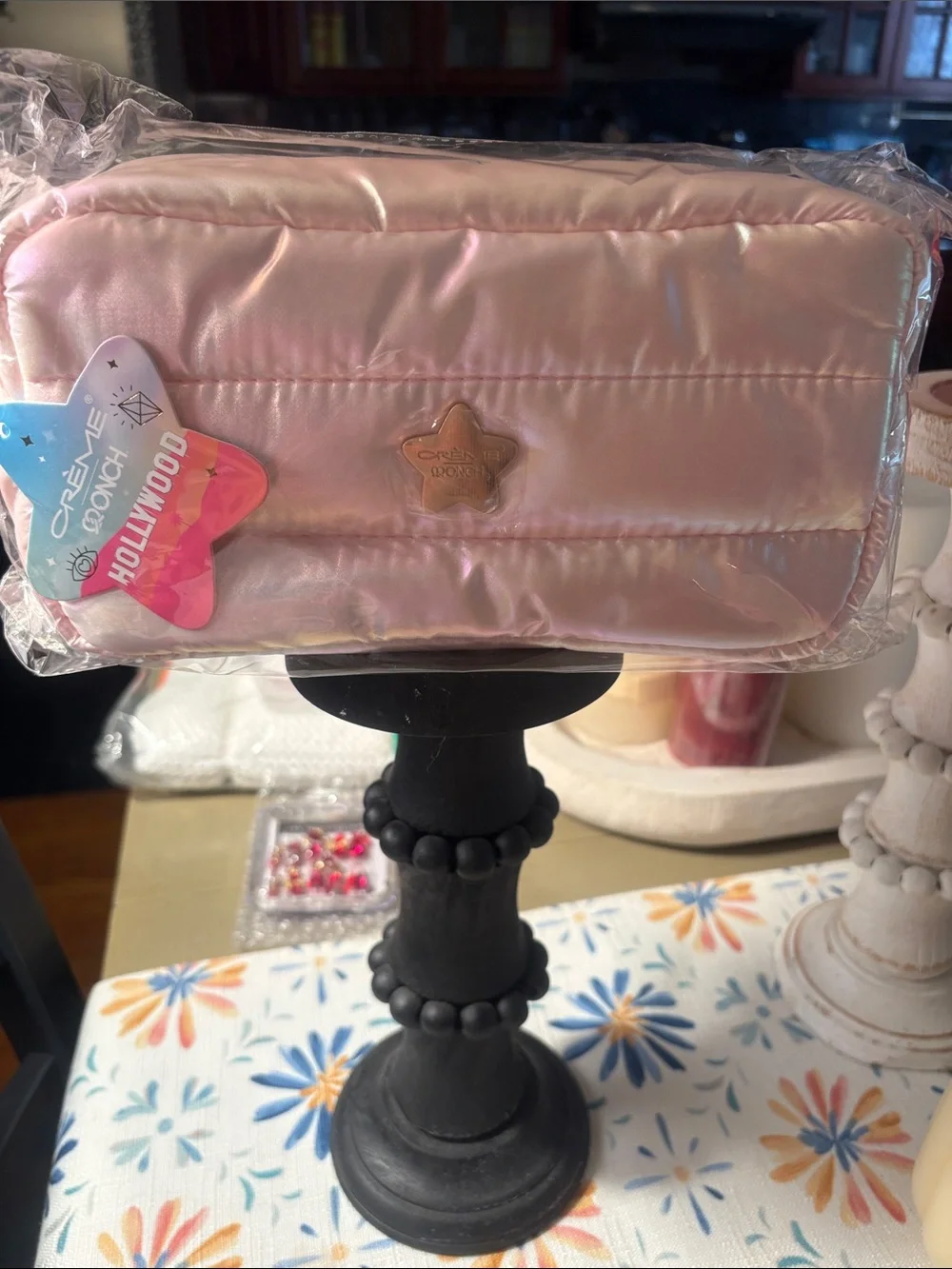 Hollywood Pink Quilted Crossbody Bag